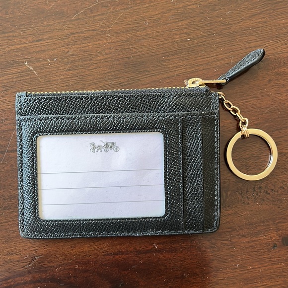 Coach Mini Skinny leather ID Case key chain wallet  brand new - Picture 2 of 6